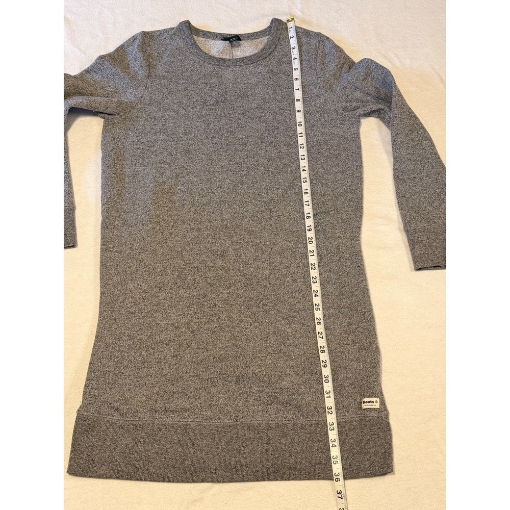 Roots Sweatshirt Dress Grey Long Sleeve Crew Neck Mini Medium - Picture 7 of 7